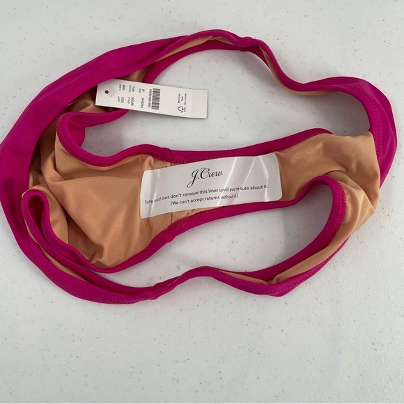 NWT J Crew Heritage '89 Fuchsia Flamingo Pink High Leg Cheeky Bikini Swim Bottom - Picture 7 of 10